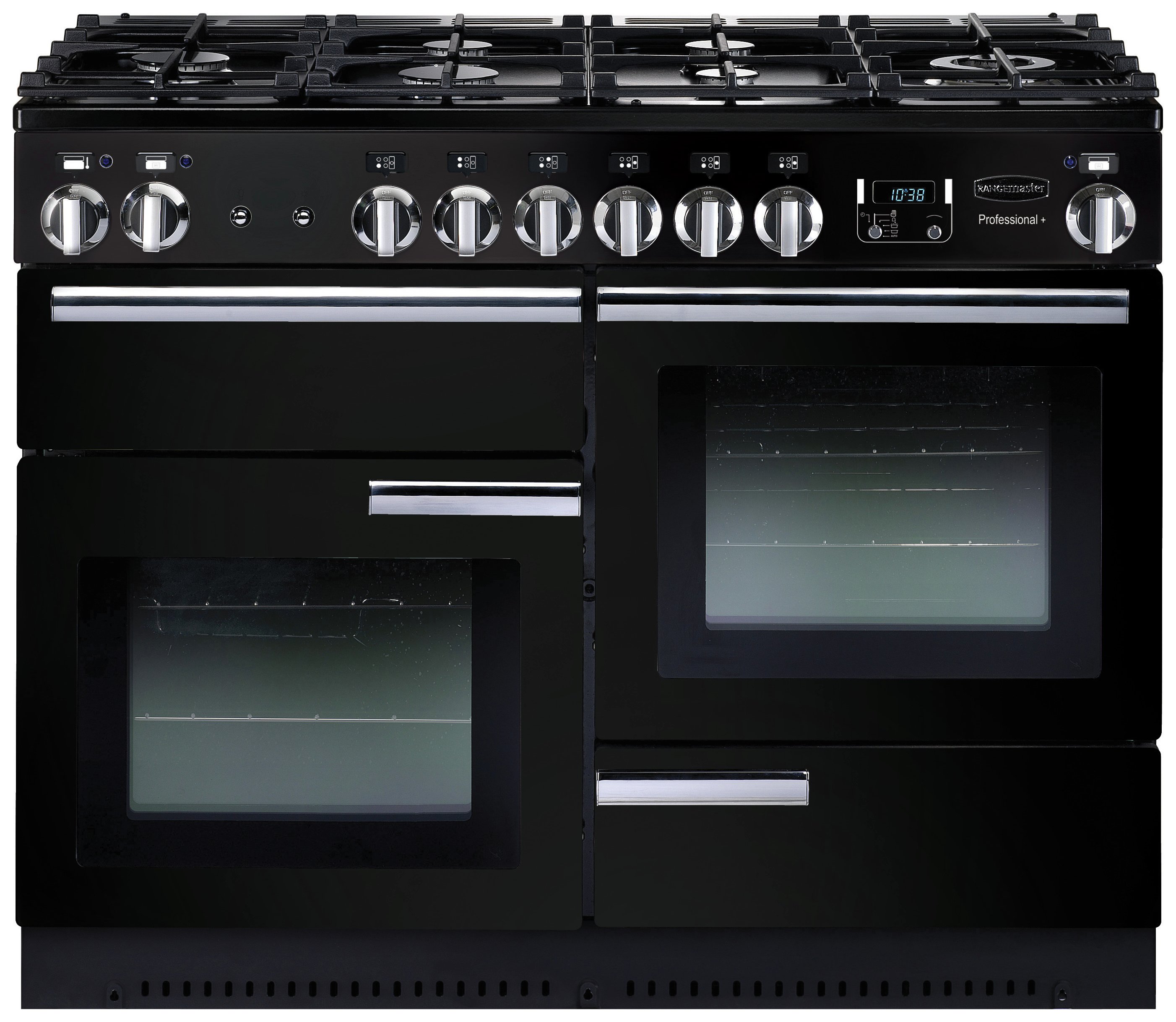 Rangemaster Professional 110cm Gas Range Cooker - Black