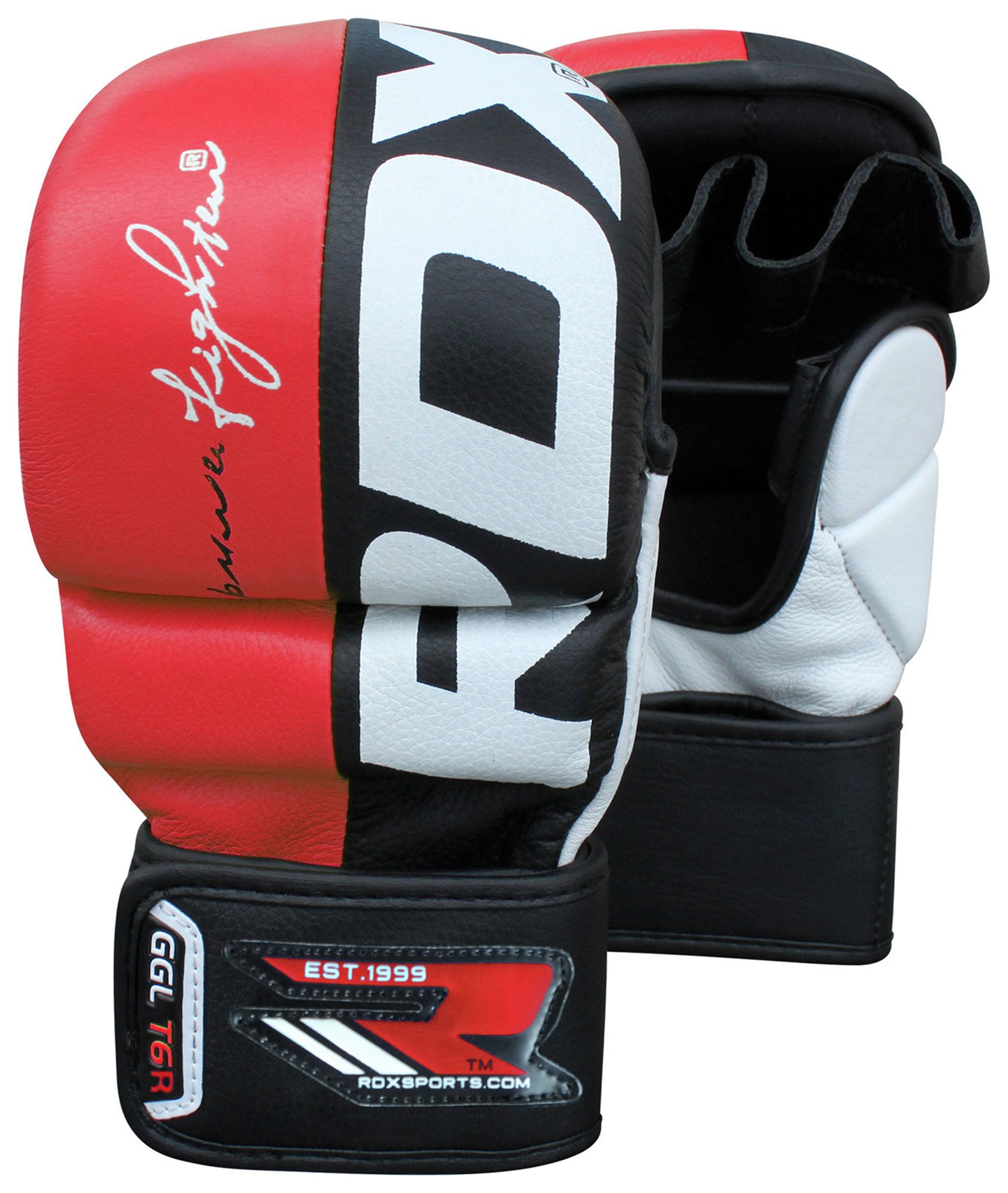 RDX Large to XLarge Mixed Martial Arts Training Gloves - Red