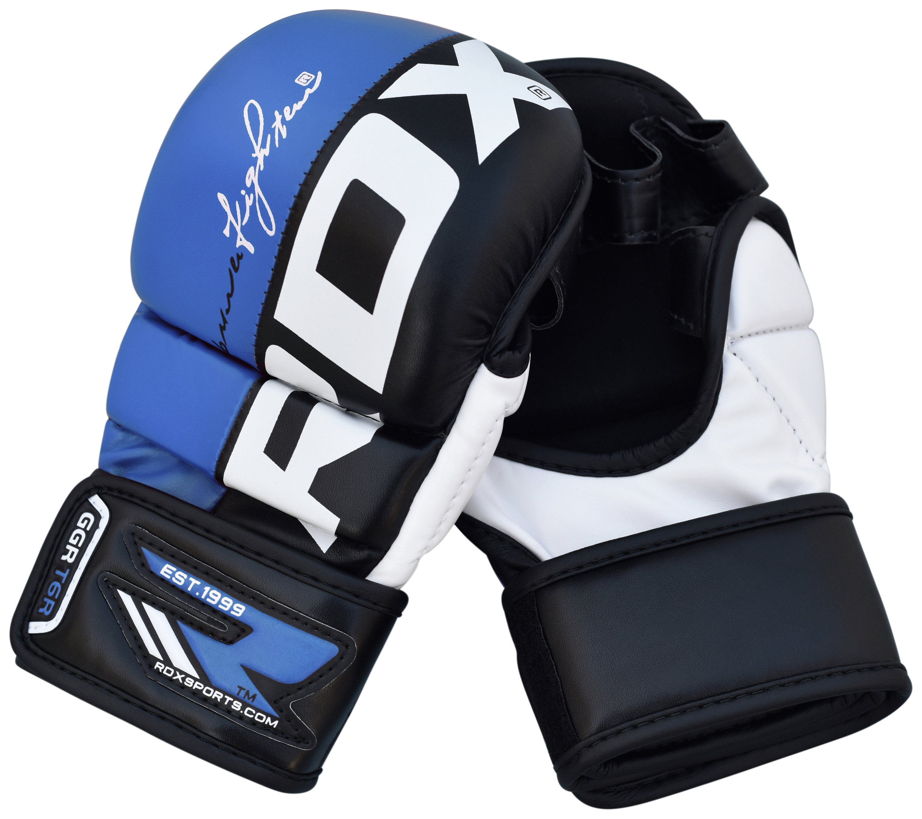 RDX Medium to Large Mixed Martial Arts Training Gloves -Blue Review