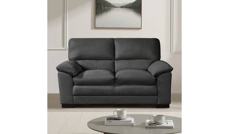 Artemis Home Ramona 2 Seat Fabric Sofa - Charcoal