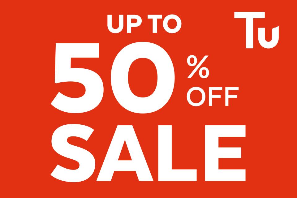 Up to 50% off sale.