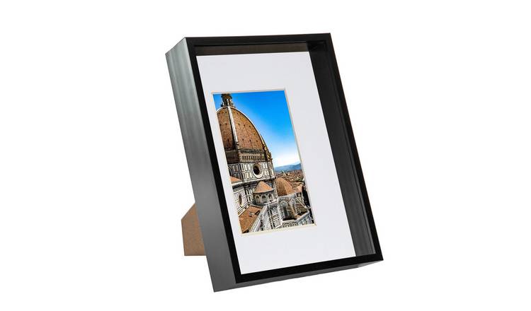 Nicola Spring 3D Deep Box Photo Frame - 8 x 12" with A5 Mount - Black