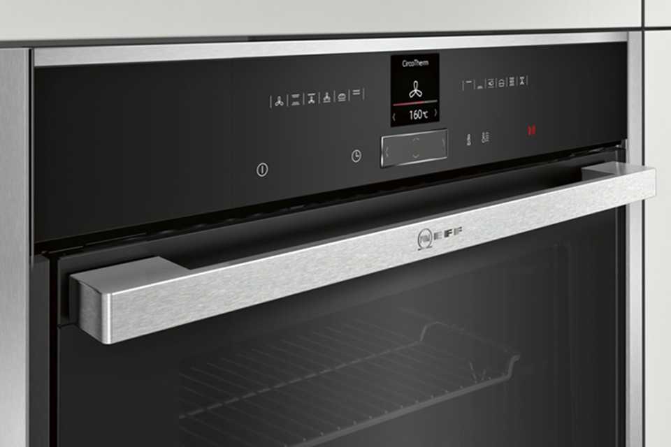 An oven with digital controls