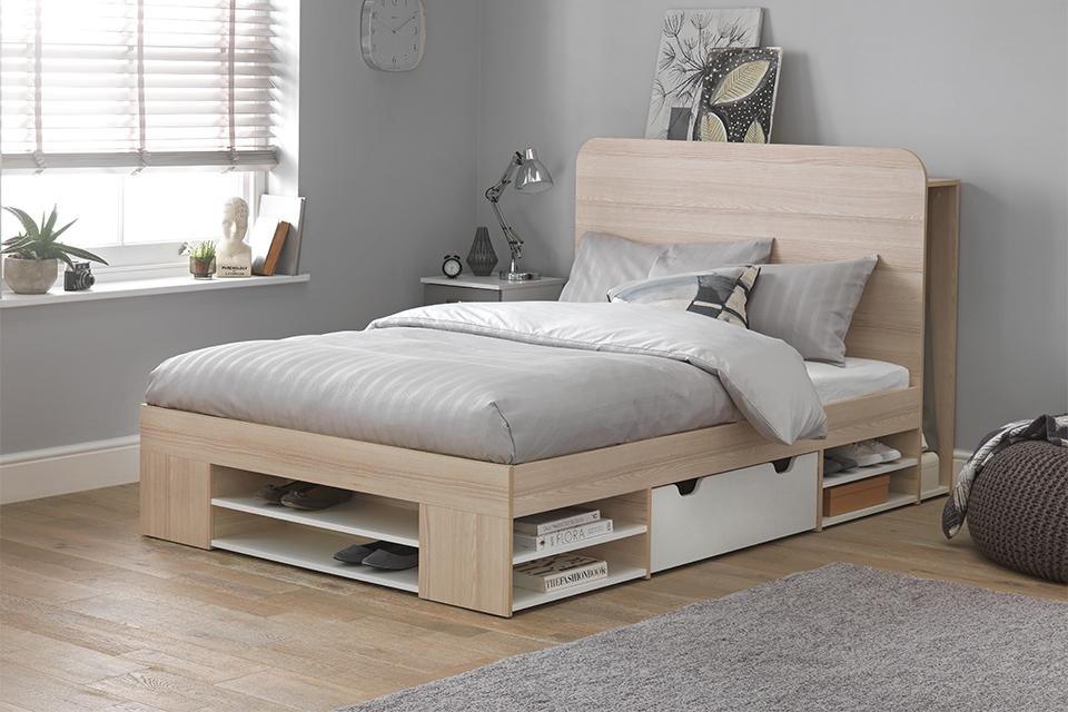 Featured image of post Bed Wood For Bedroom With Storage Ideas : Buy denzel bed with storage crafted with sheesham wood online in india, get wooden denzel bed with storage (queen size, honey finish) wooden amazon.com: