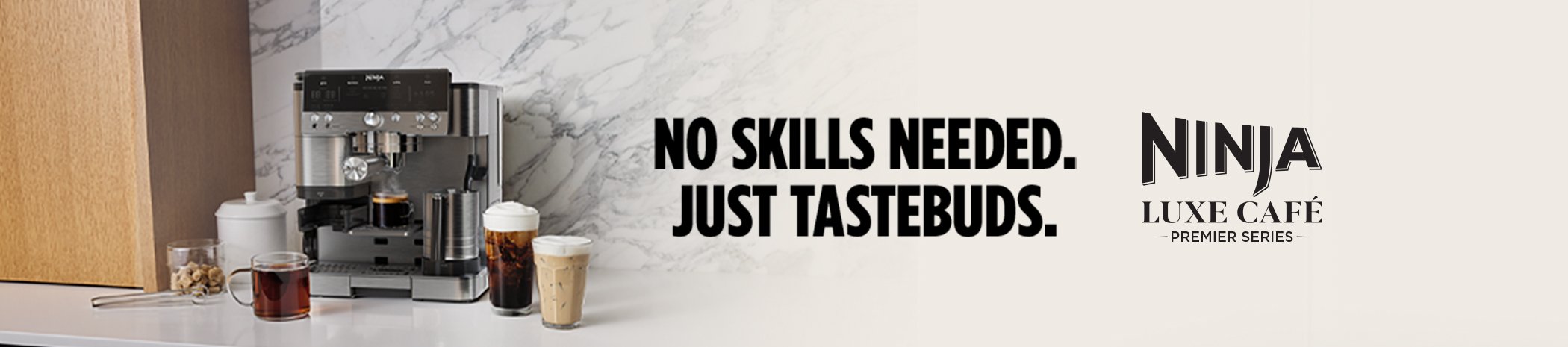 Ninja Luxe cafe premier series. No skills needed just tastebuds.