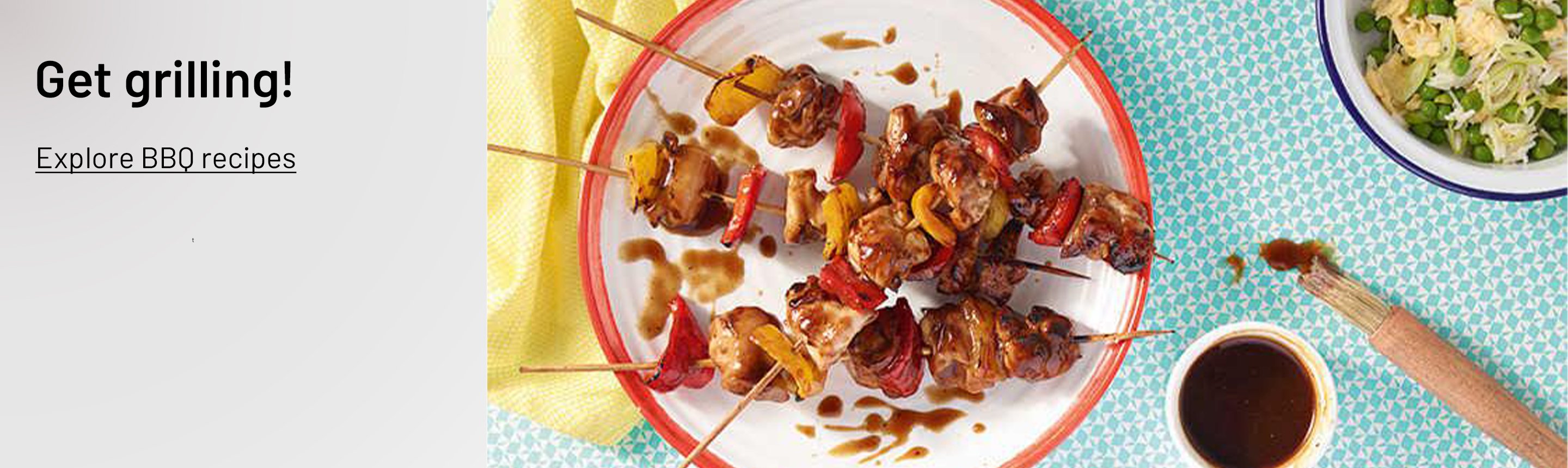 A split image of a grilled sweet pineapple and Chicken kebabs with a hoisin sauce twist.