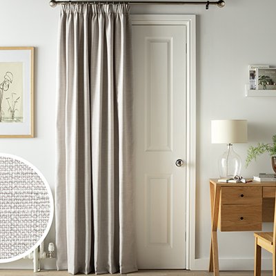 Argos Home thermal grey door curtains.