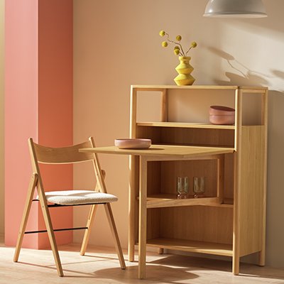 A Habitat Zepher Sideboard Folding Table - Natural.