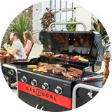 Char-Broil 4 Burner Gas And Charcoal BBQ.