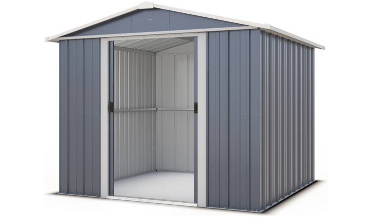 YardMaster Castleton Metal Apex Garden Shed - 8 x 7ft