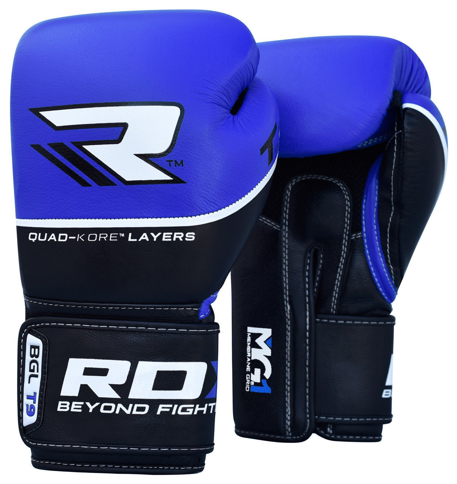 RDX Quad Kore 12oz Boxing Gloves - Blue.