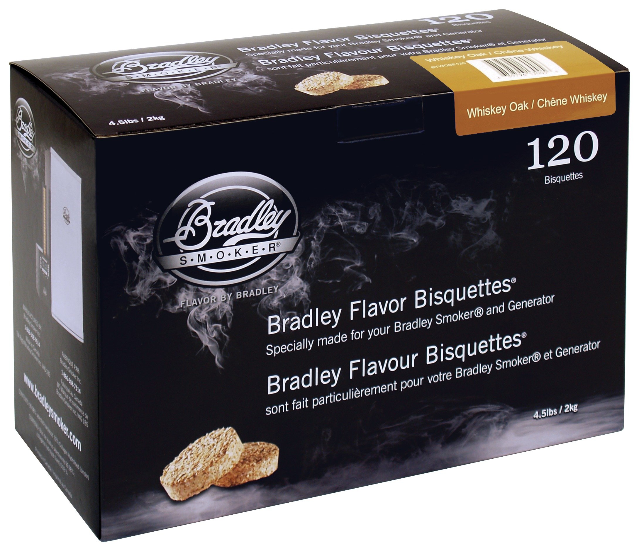 Bradley Smoker Whiskey Oak Bisquettes - 120 Pack