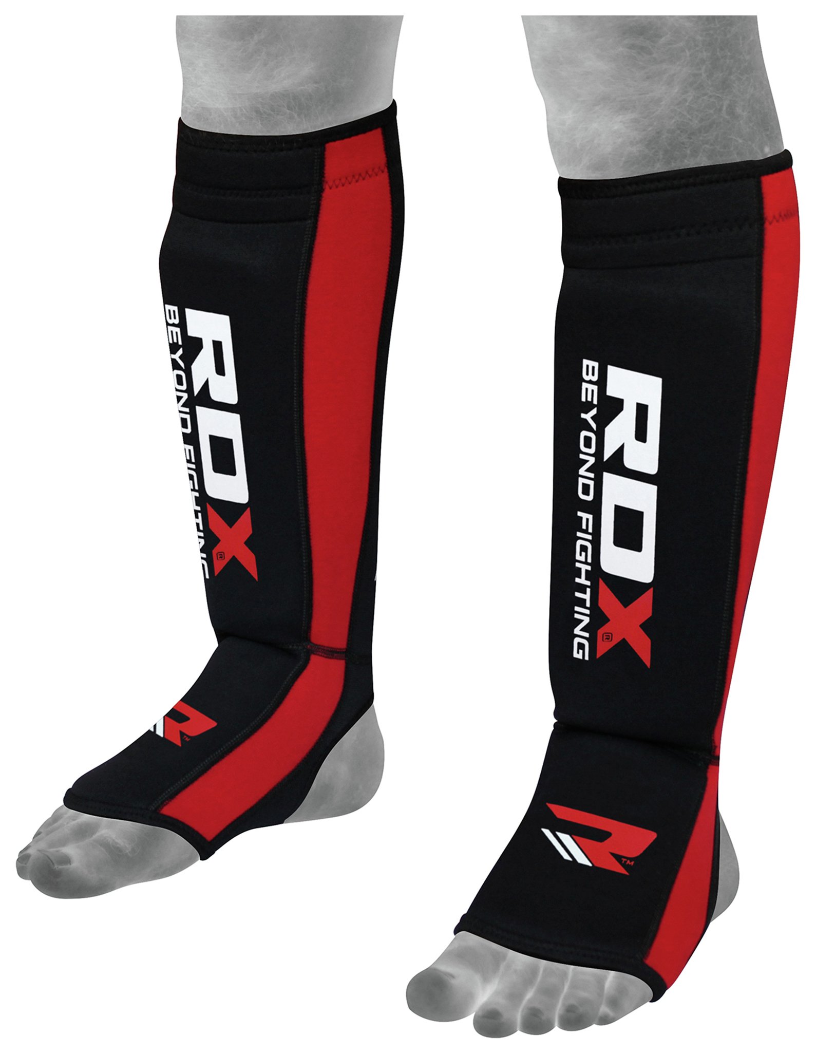 RDX Neoprene Large to Extra Large Shin Instep - Red.