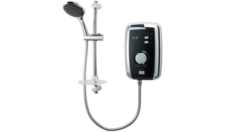 Triton Finish 5 Mode Shower Head.Buy Triton Opal 3 9 5kw Electric Shower Black Chrome Showers Argos