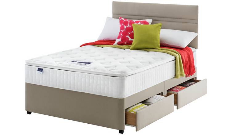 Buy Silentnight Stanfield Pillowtop 4 Drawer Divan Double Divan