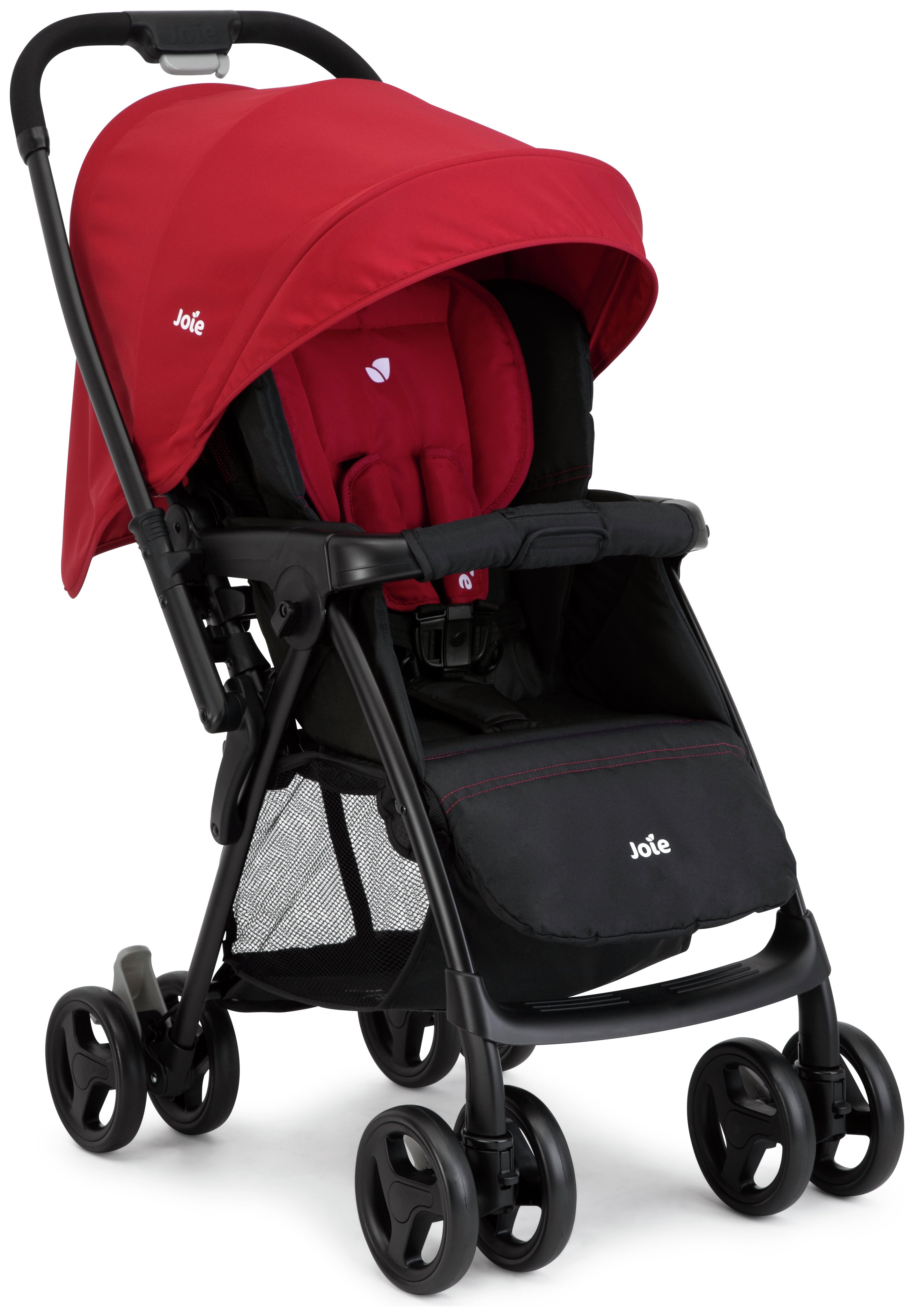 joie red and black stroller