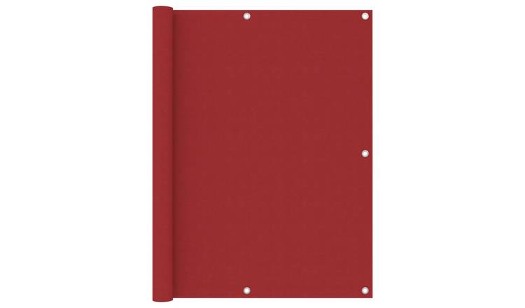 Walplus Polyester Oxford Balcony Screen - Red - 120 x 500 cm