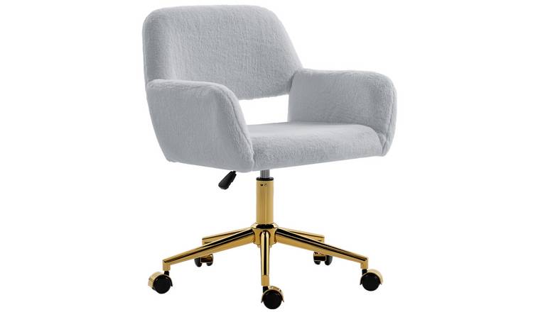 HOMCOM Swivel Desk Chair with Adjustable Height - Grey
