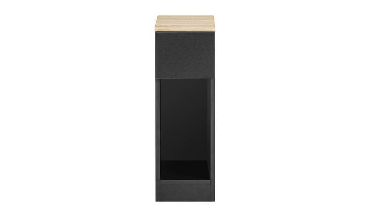 SoBuy 1 Drawer 1 Tier Slim Bedside Table - Black