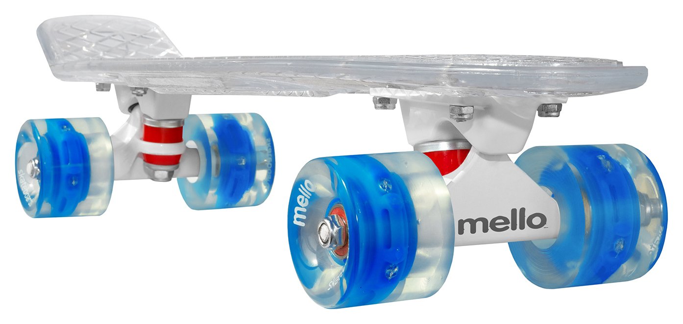 Mello LED 22 Inch Cruiser Skateboard - Blueberry Slush.