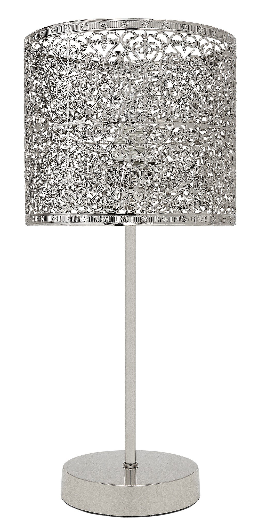 Argos Home Firenze Fretwork Table Lamp - Nickel