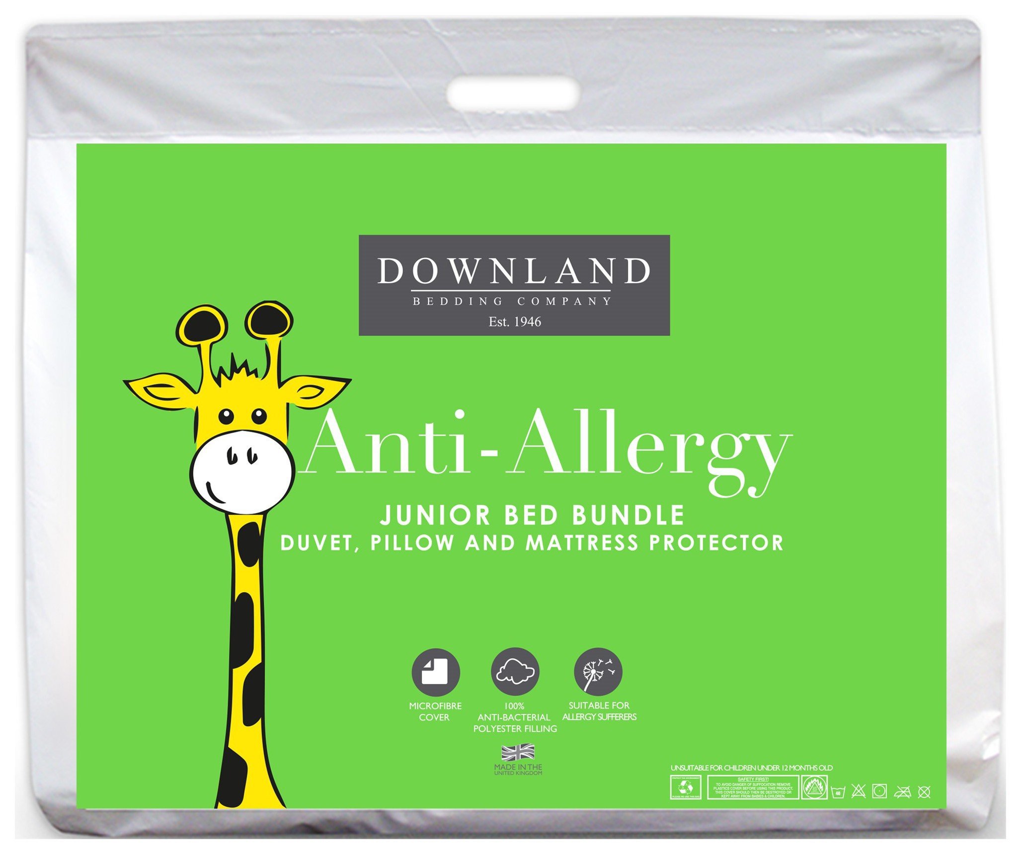 Downland Toddler Microfibre Anti-Allergy Bedding Bundle