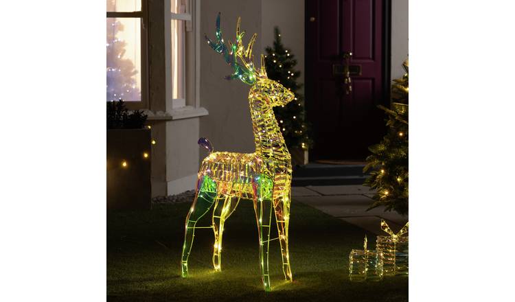 Habitat Christmas Iridescent Reindeer Decoration