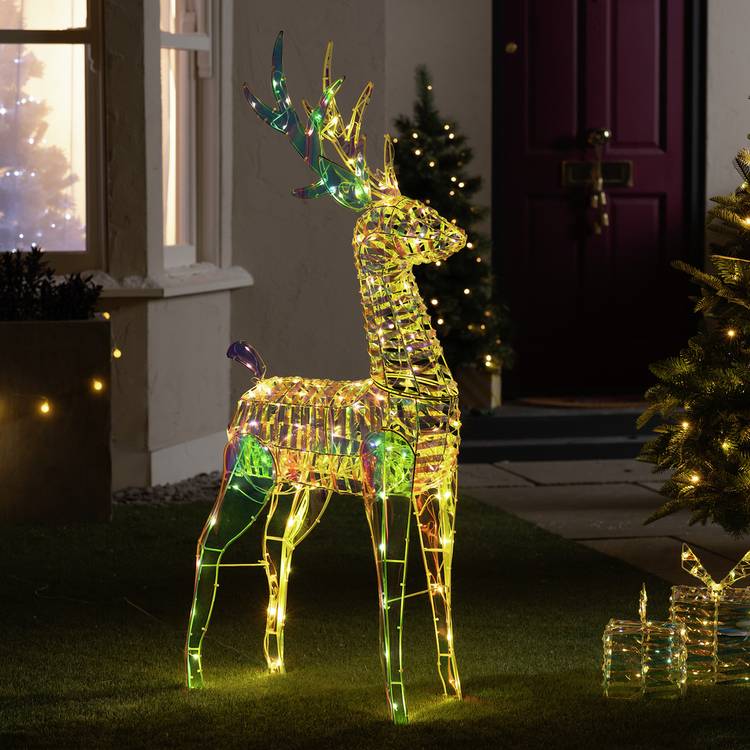 Habitat Christmas Iridescent Reindeer Decoration 0