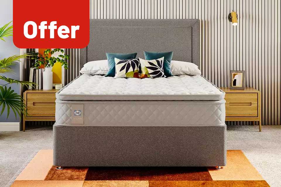 Save 20% on Sealy mattresses and divan.