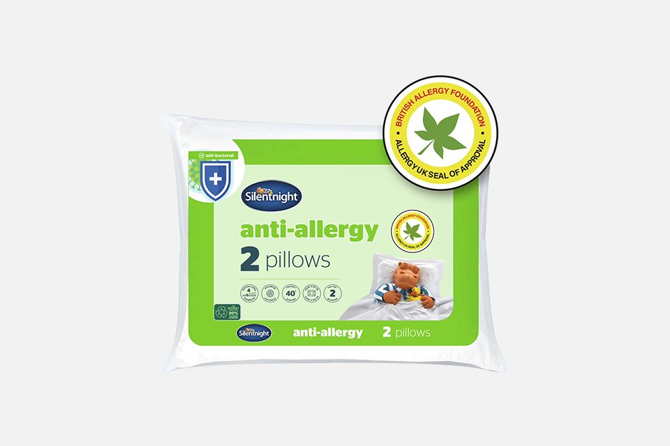 Silentnight Anti-Allergy Medium/ Soft Pillow - 2 Pack.