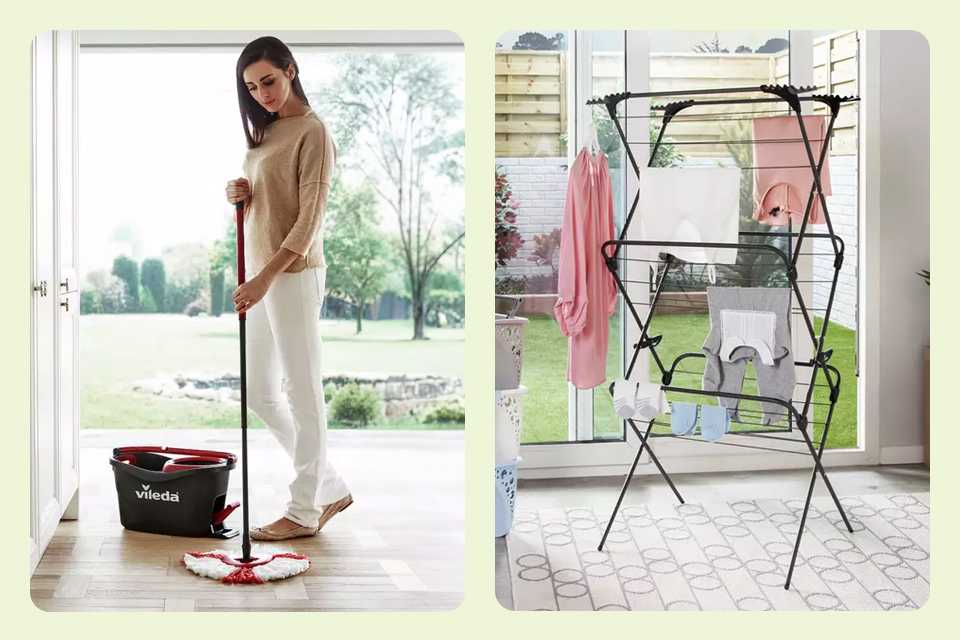 Save up to 50% on selected Spring Clean Essentials. Includes mops, airers and more.