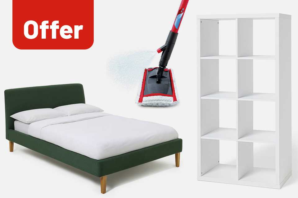 Home & furniture offers. Great savings for every room, including beds, furnishings and much more.  