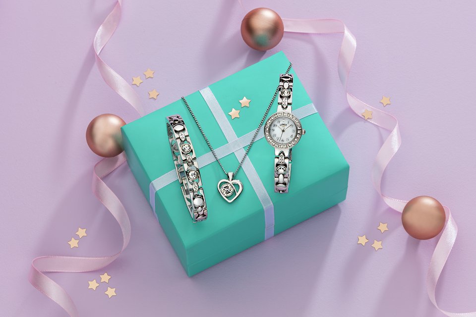 Limit Ladies' Silver Bracelet, Pendant and Watch Set.