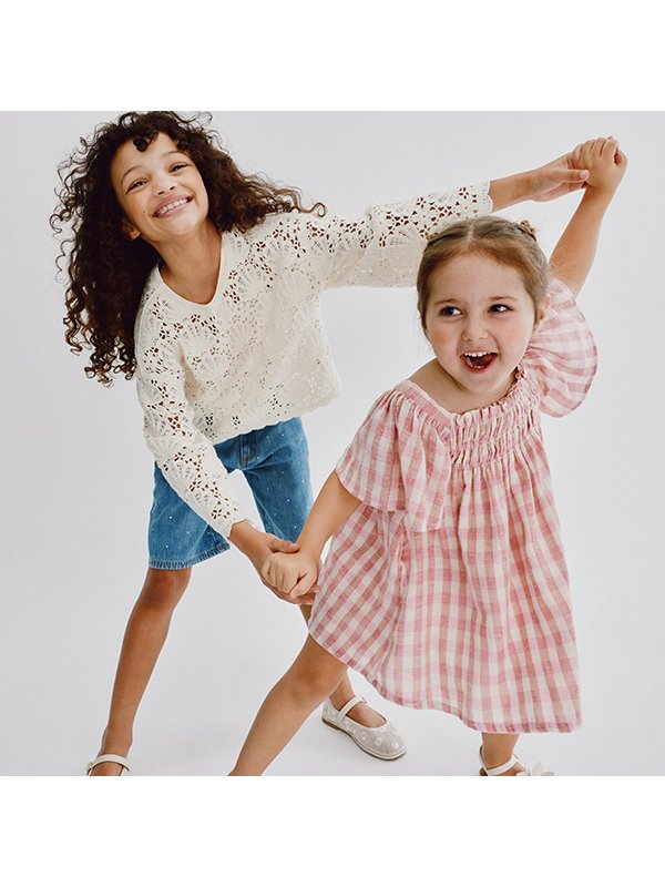 Ready for anything. Playtime proof their wardrobe with our latest kidswear, from cool tees to super-soft cotton dresses.
