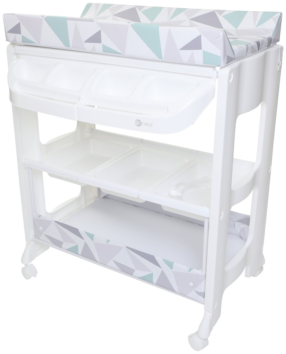 MyChild Peachy Changing Station with Bath, Grey Geo Review