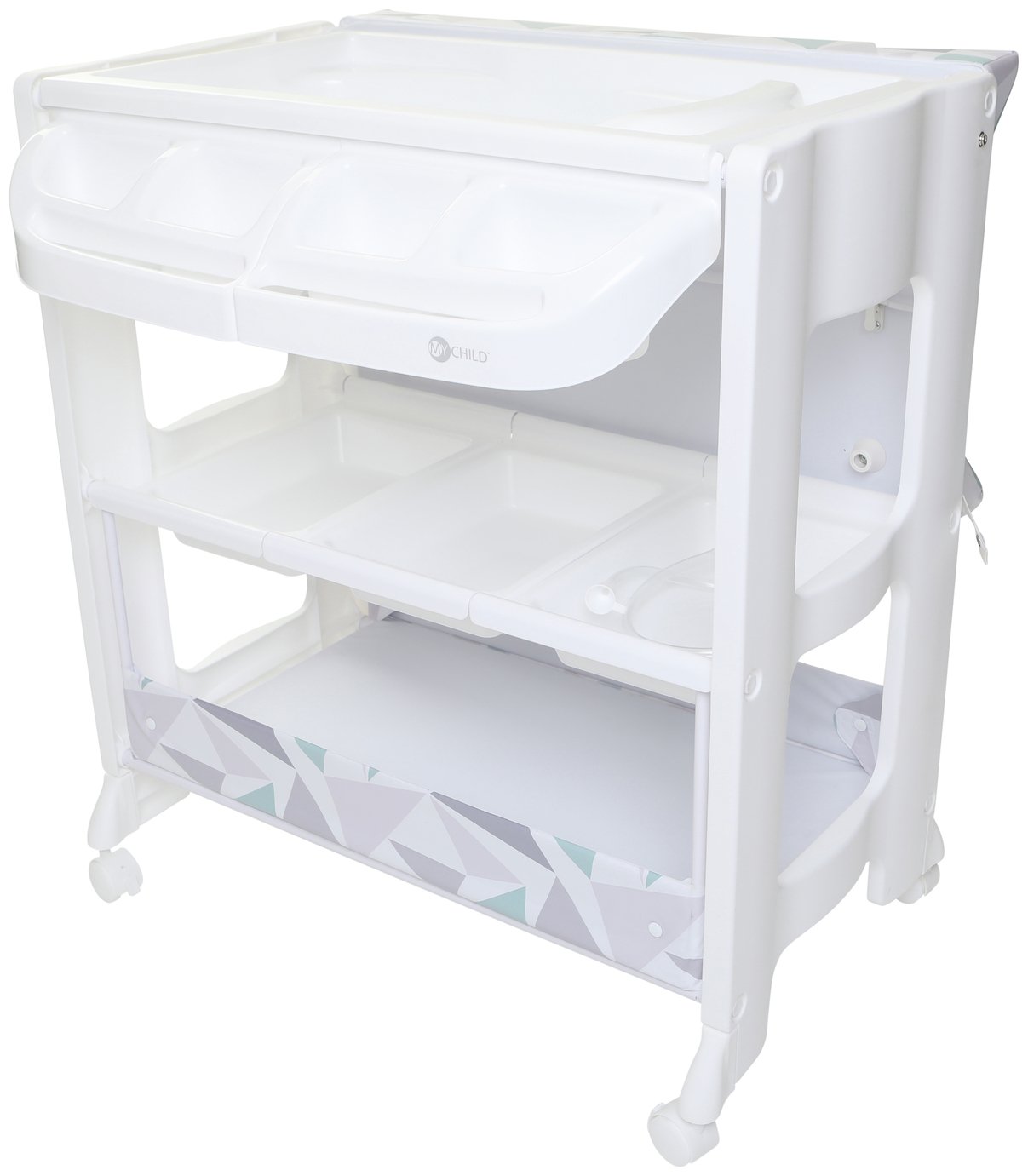 MyChild Peachy Changing Station with Bath, Grey Geo Review