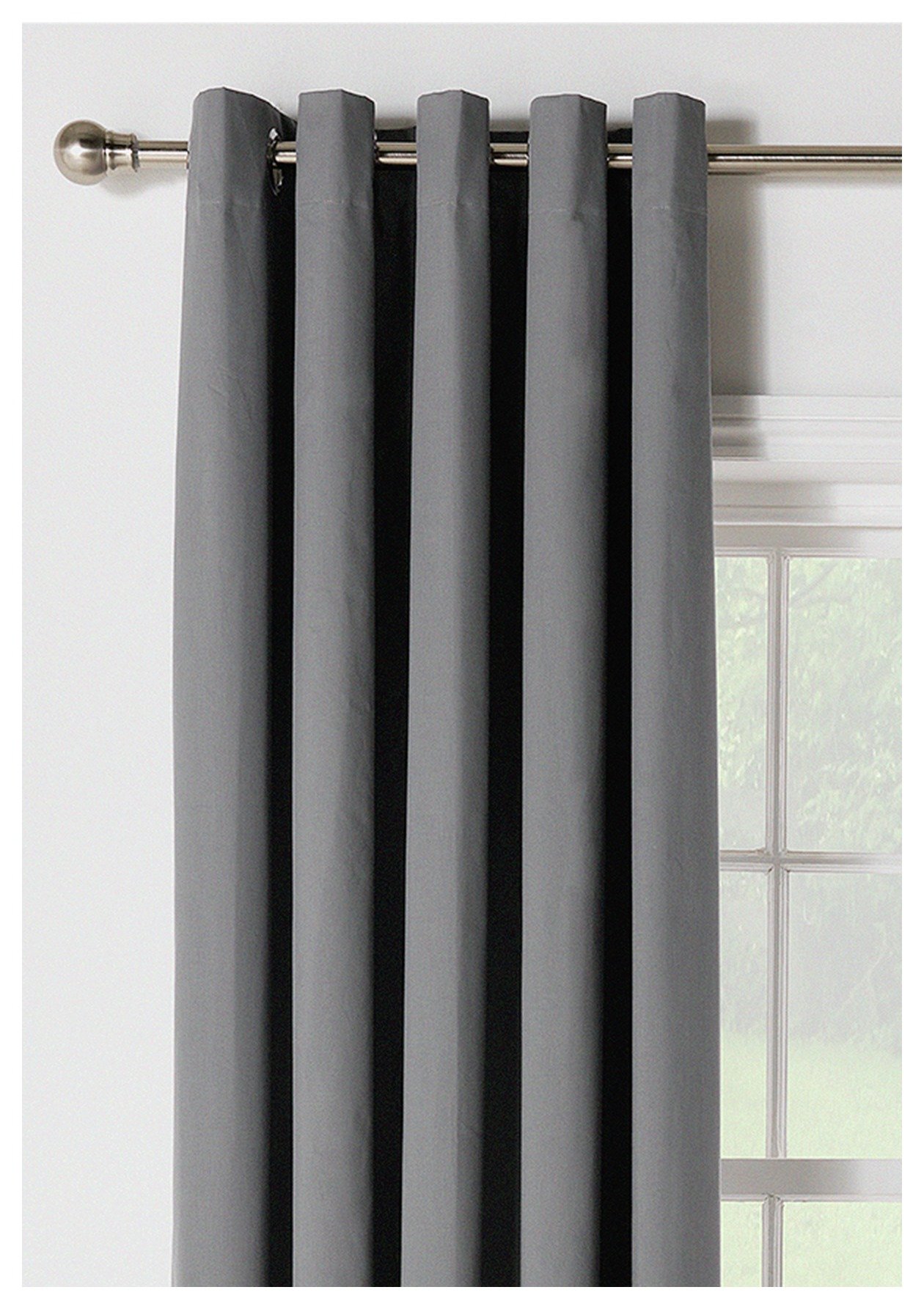 ColourMatch Blackout Thermal Curtain - 229x229cm -Flint Grey