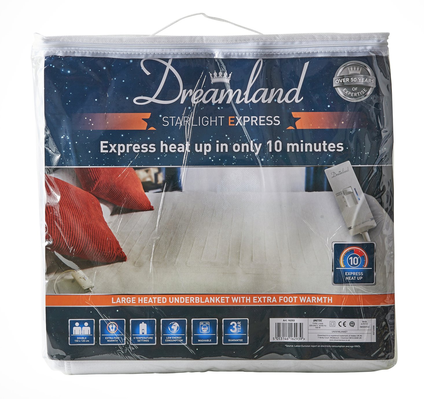 Dreamland Starlight Express Heated Underblanket - Kingsize