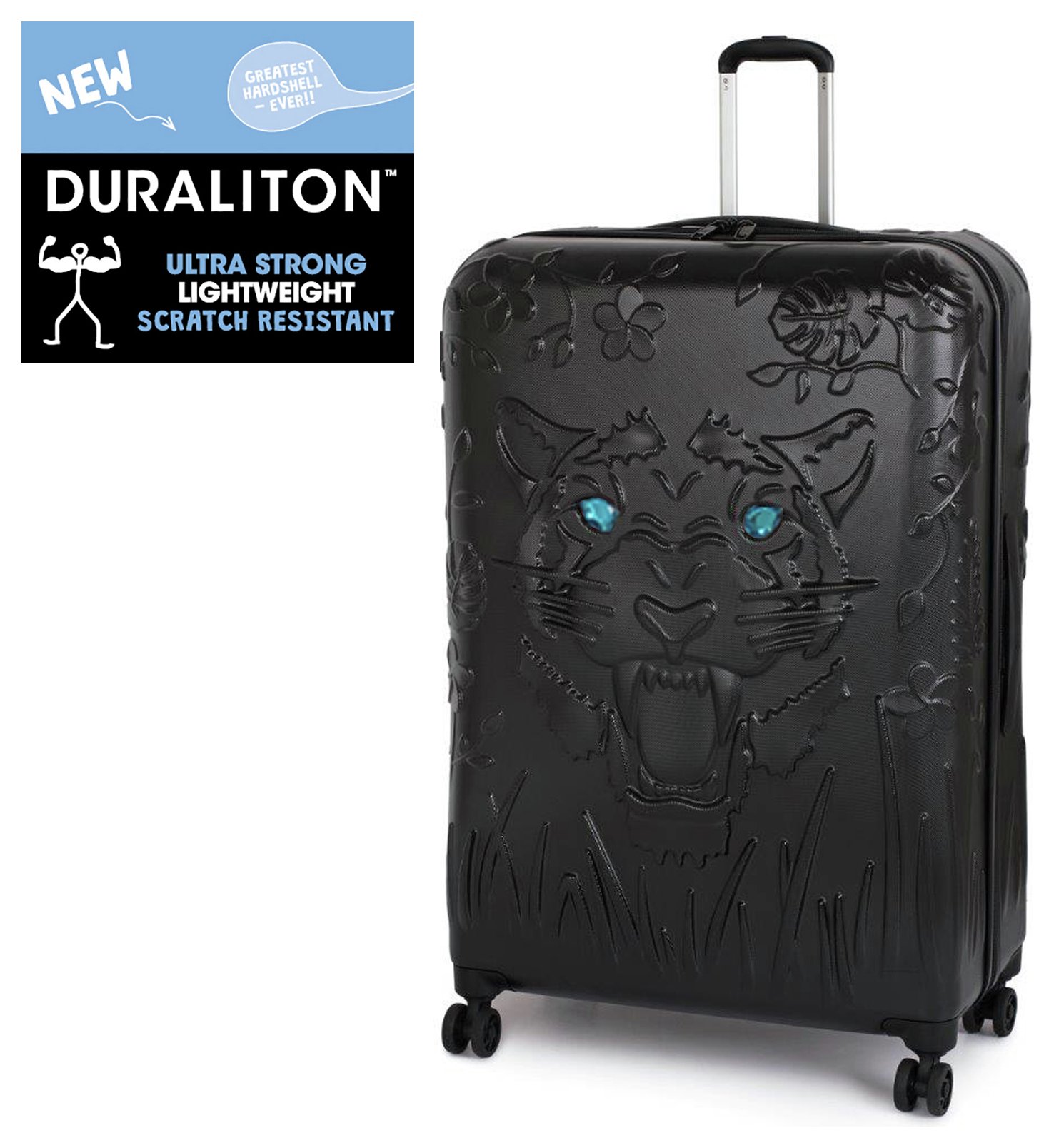 IT Luggage - Large Tiger Emboss Crystal Eyes Suitcase Review