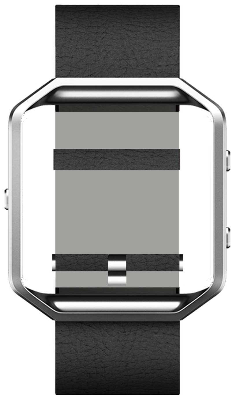 Fitbit Blaze Black Leather Accessory Wristband - Large