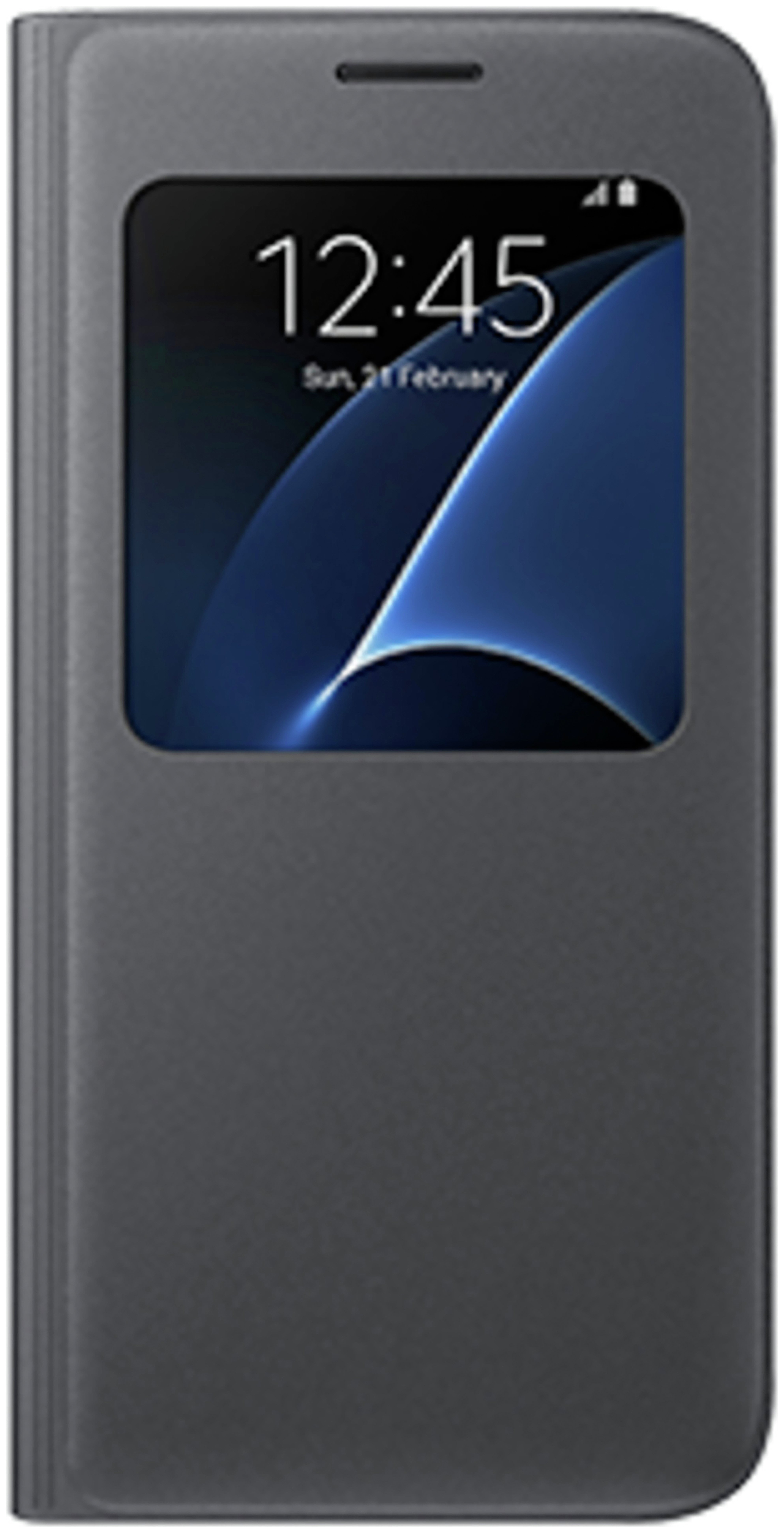 Samsung Galaxy S7 Edge S View Case - Black