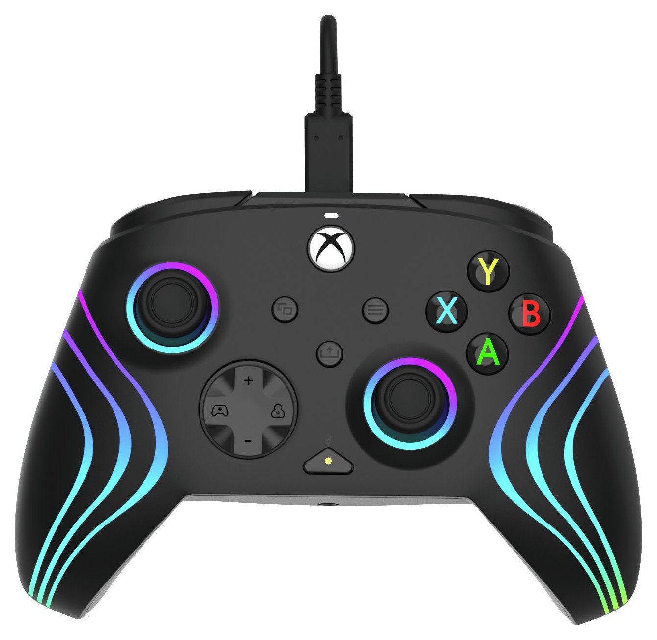 PDP Xbox Afterglow Wave RGB Wired Controller - Black