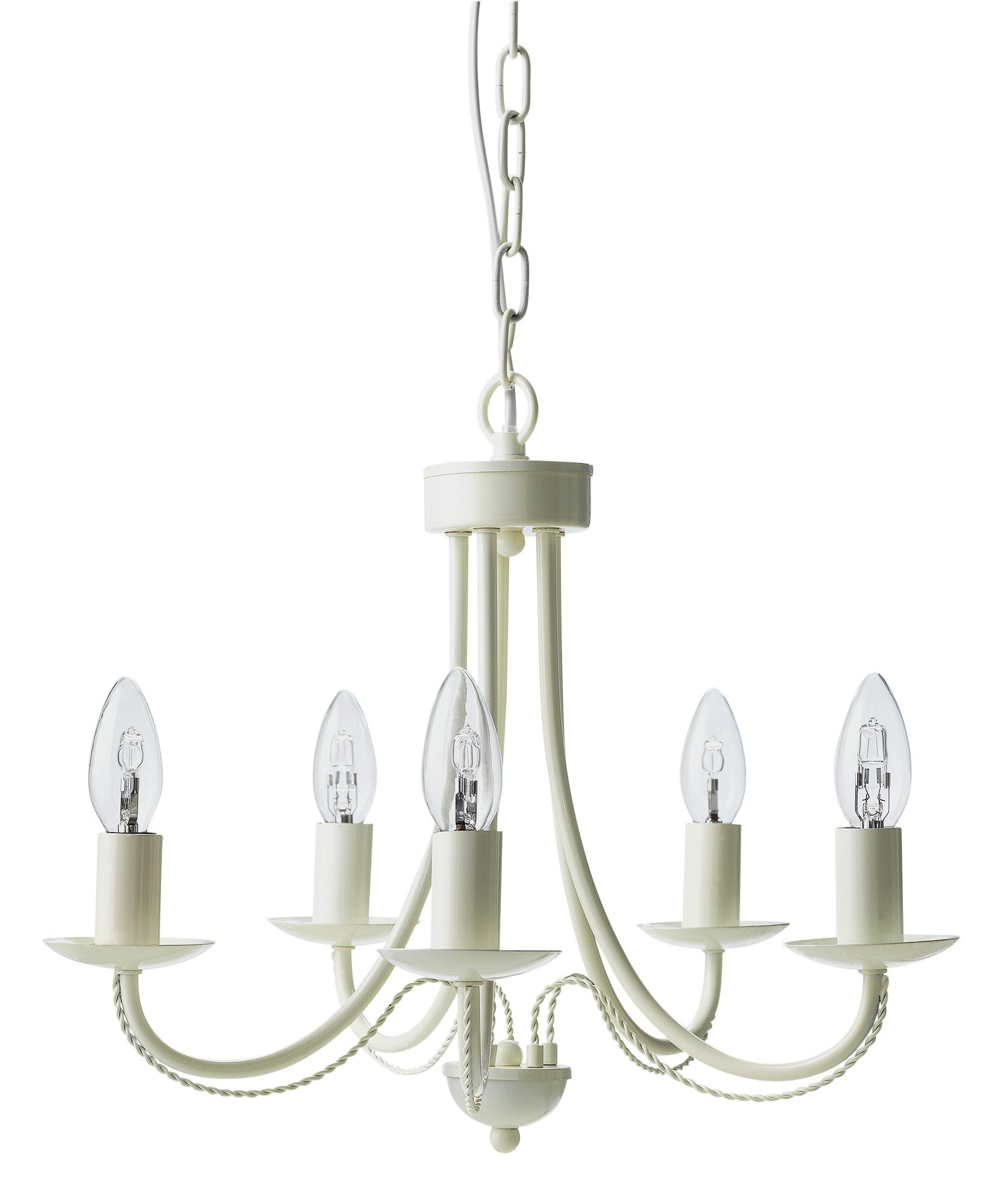 Argos Home Twirl 5 Light Twist Chandelier - Ivory