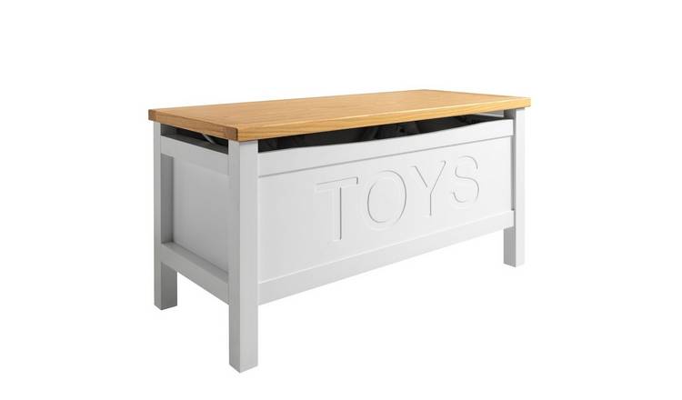 Noa & Nani Leines Toy Box Storage Chest - White & Oak