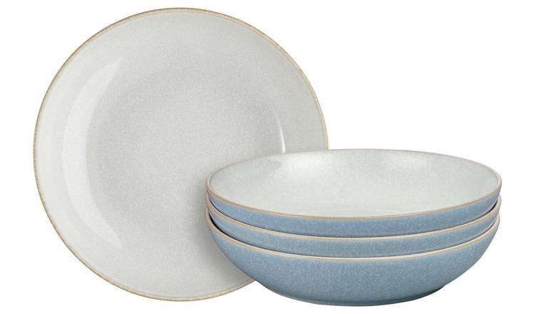 Buy Denby Elements 4 Piece Stoneware Pasta Bowls - Blue | Bowls | Habitat