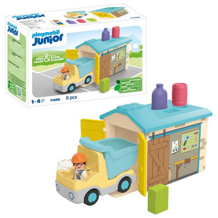 PLAYMOBIL 71686 JUNIOR:Construction Truck and Sorting Garage 0