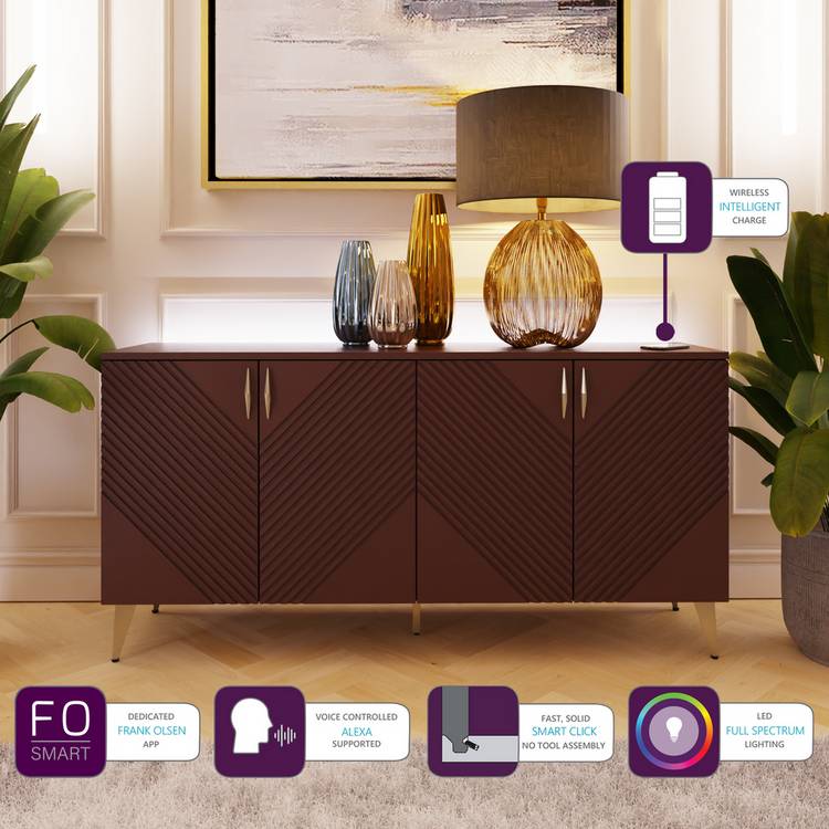 Frank Olsen Ava 4 Door Sideboard - Mulberry 0