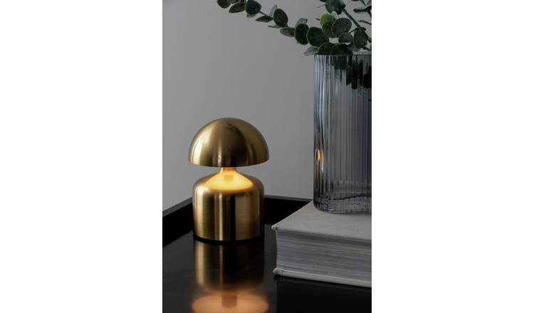Present Time Impetu Portable Touch Table Lamp - Brushed Gold