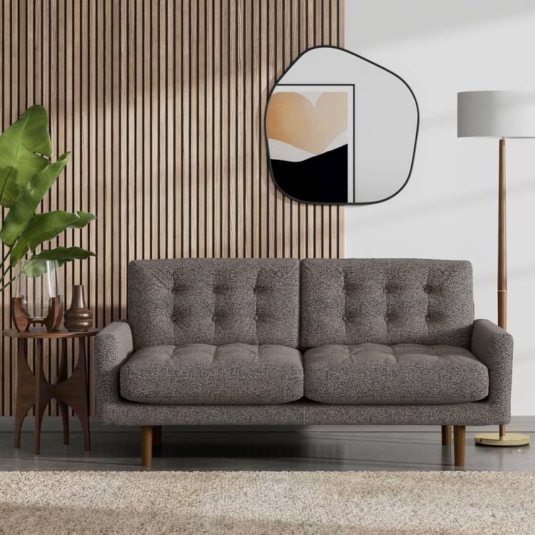 Habitat Fenner Fabric 2 Seater Sofa - Charcoal - Dark Leg 0
