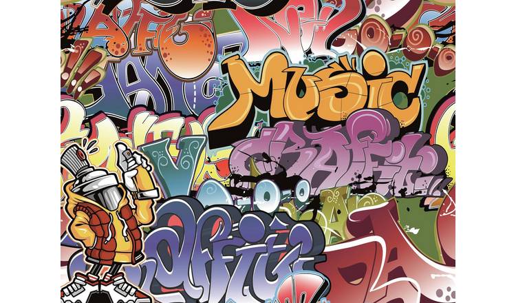 Walltastic Street Graffiti Kids Wall Mural